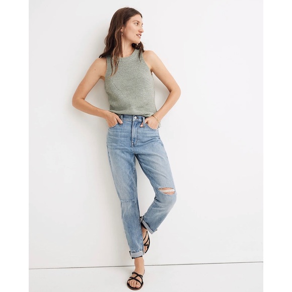 Madewell Denim - Madewell High-Rise Slim Crop Boyjean in Elkhart Wash